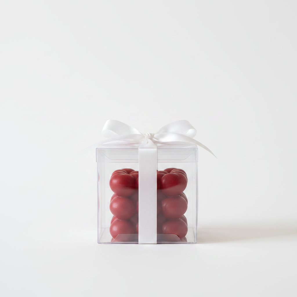 Bubble Cube Candle in Clear Gift Box