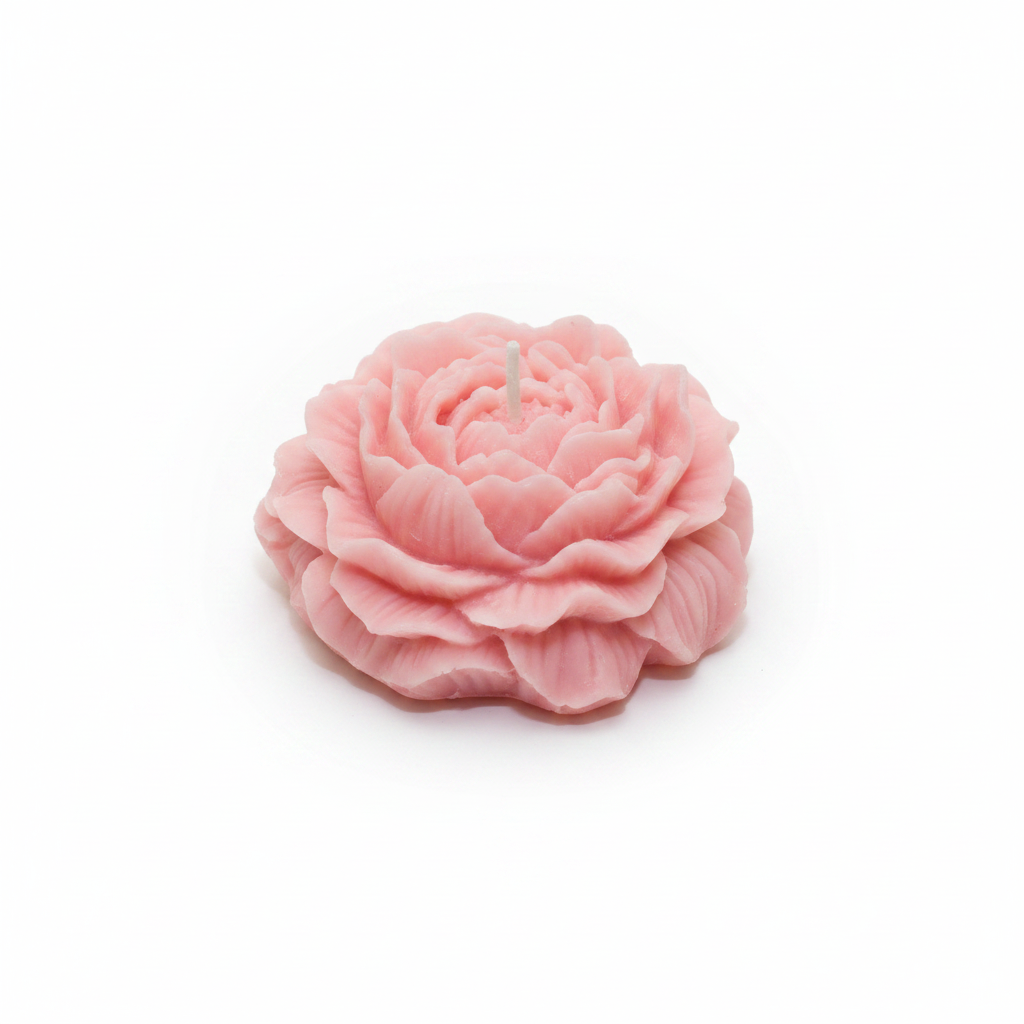 Peony bloom soy candle in blush pink by RN Illuminate