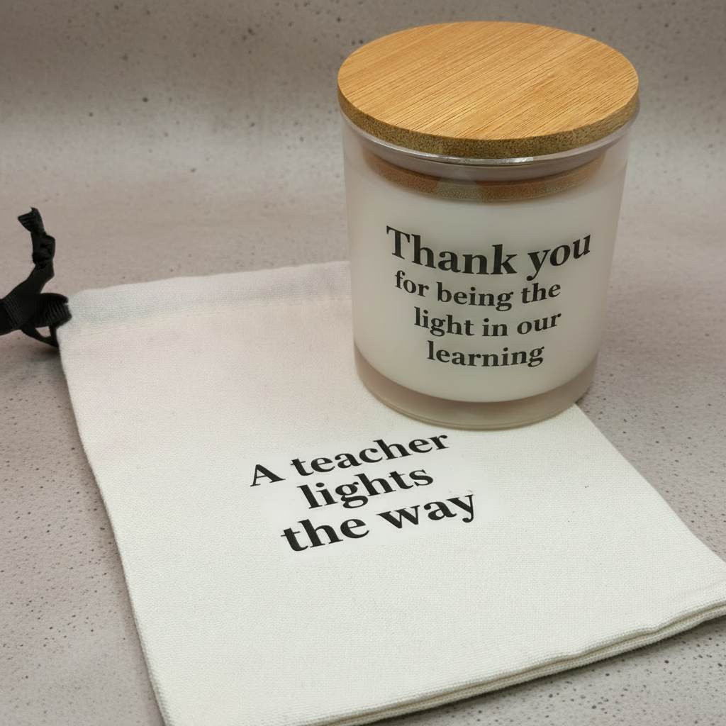 Teacher gift candle - Thank you for being the light in our learning