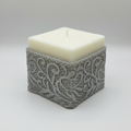 Lace Cube Candle - White Background