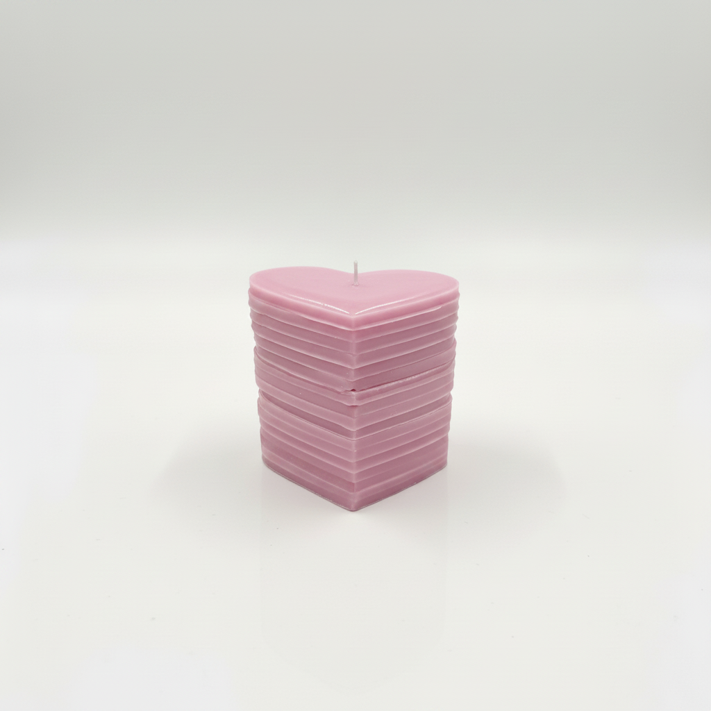 Layered Heart bees wax Candle — Build Your Own Stack