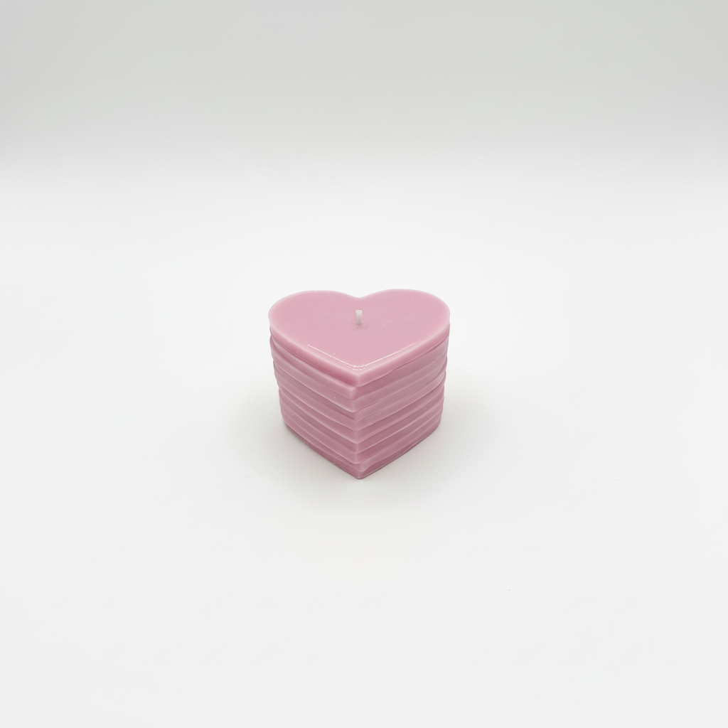 Layered Heart bees wax Candle — Build Your Own Stack