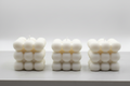 White Bubble Cube Candles